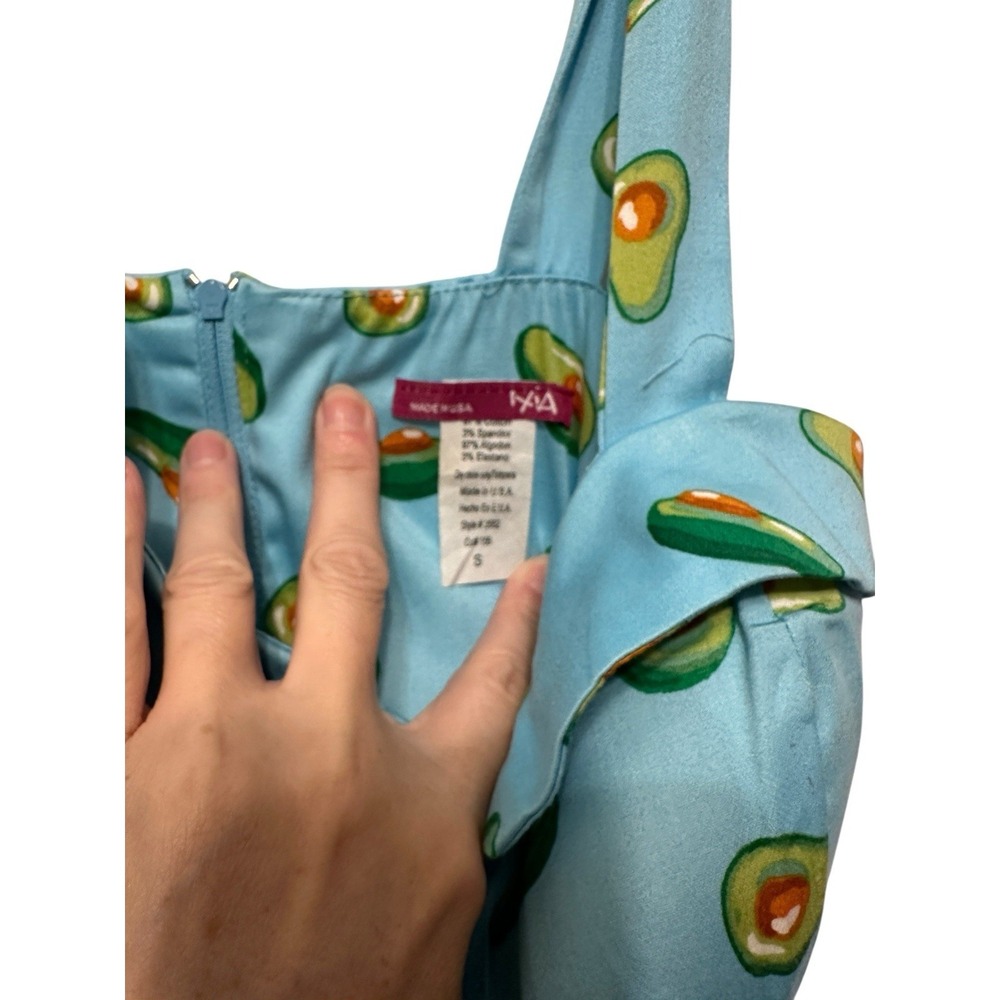 50's Avacado Print Size Small Dress - Picture 4 of 6